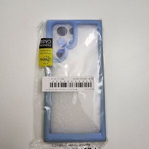 Samsung Galaxy S22 Ultra Blue & Clear Soft Rubberized Phone Case NEW